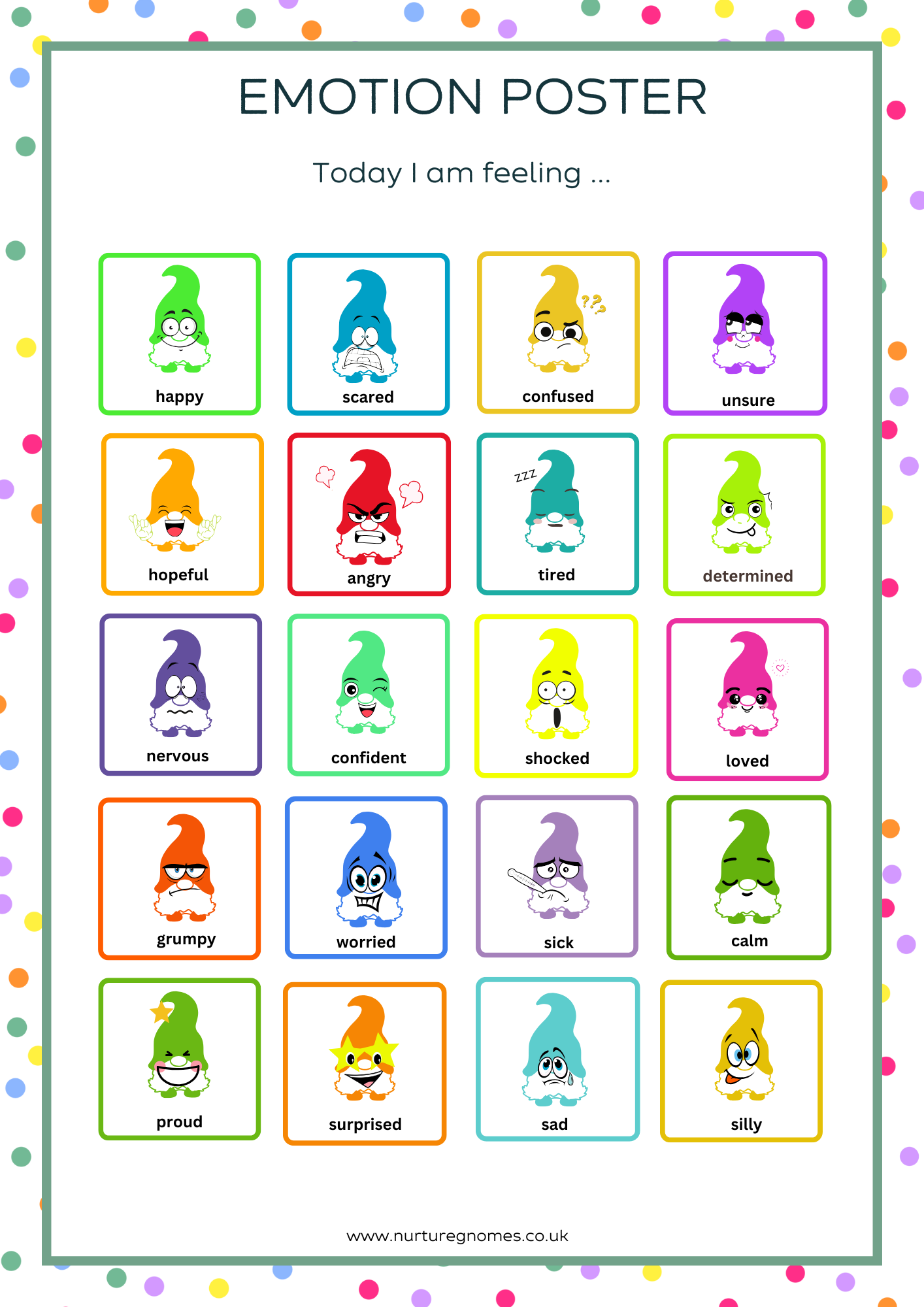 FREE PDF - A4 Emotion Poster