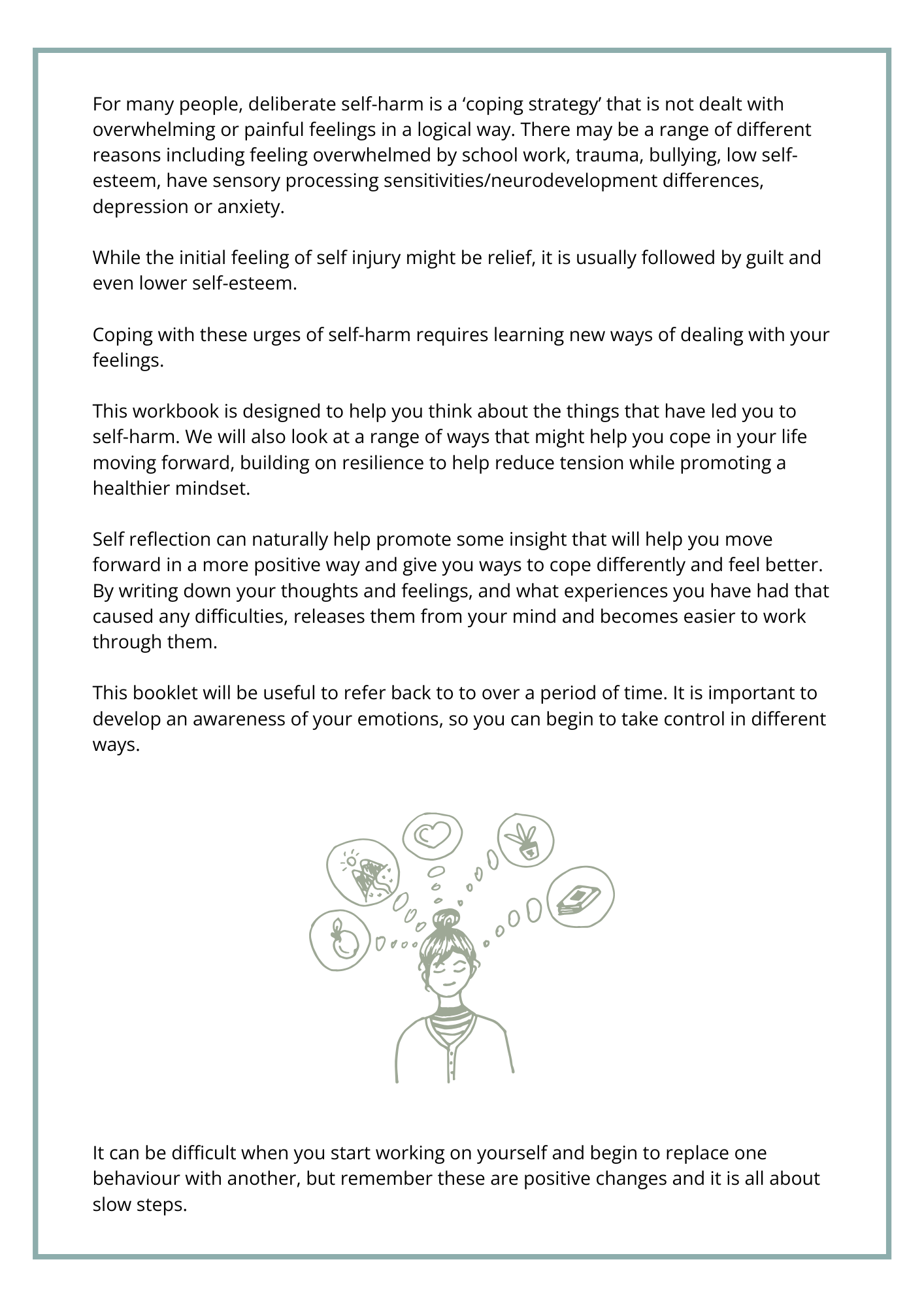 PDF - Helping to Replace Thoughts of Self Harm in Young Teens and Understanding Emotions