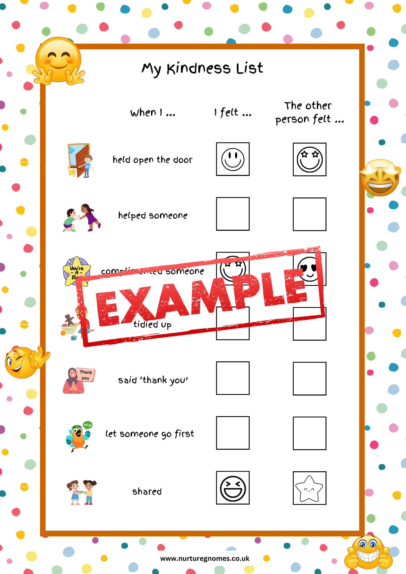 PDF - Kindness Worksheets