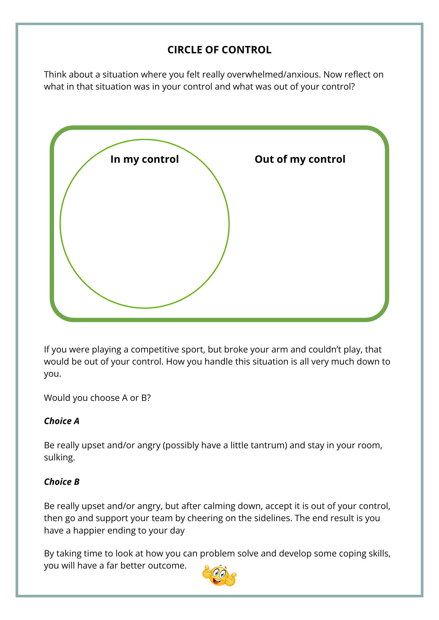 PDF - Helping to Replace Thoughts of Self Harm in Young Teens and Understanding Emotions