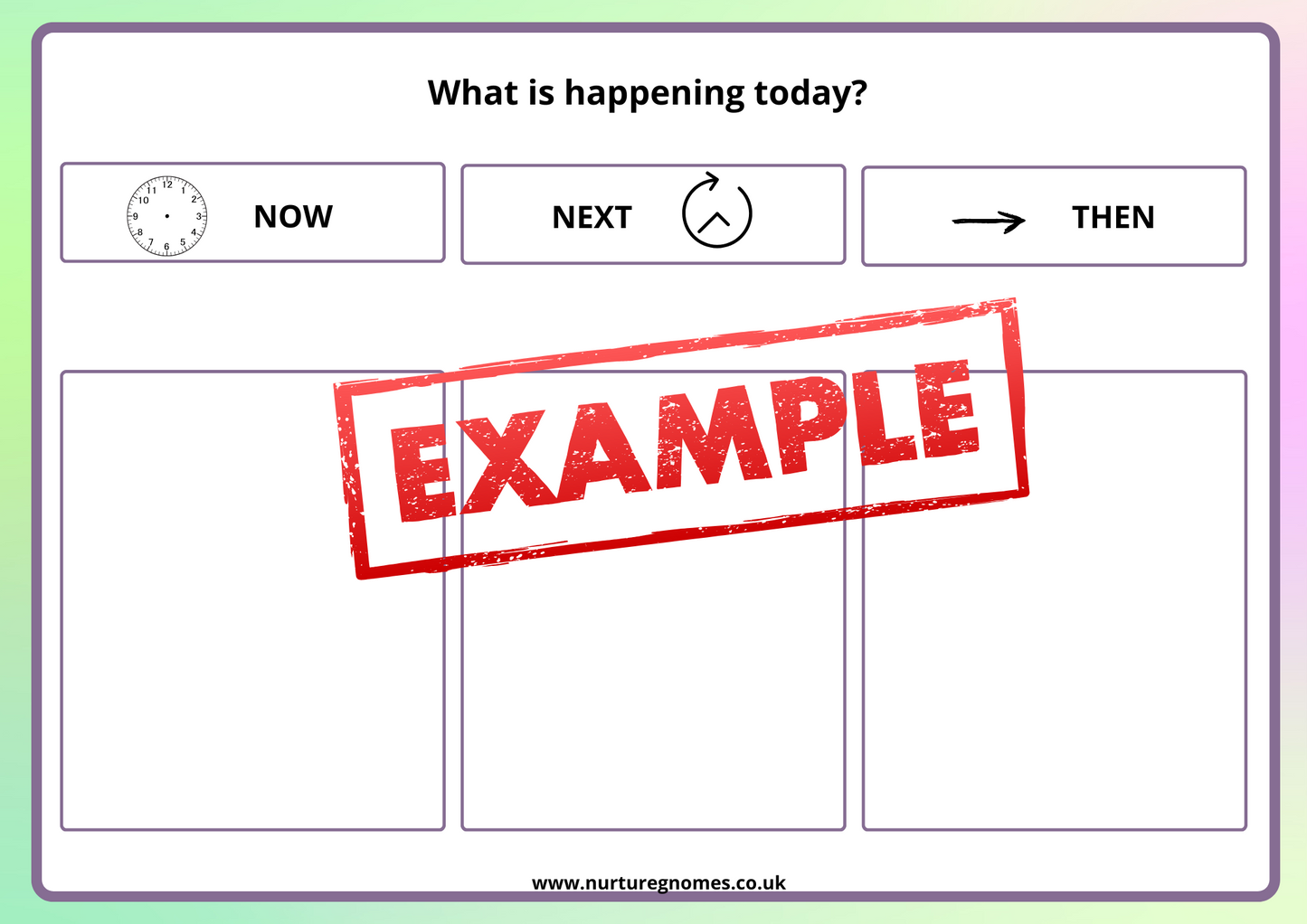 PDF Classroom Now and Next Visual Aid