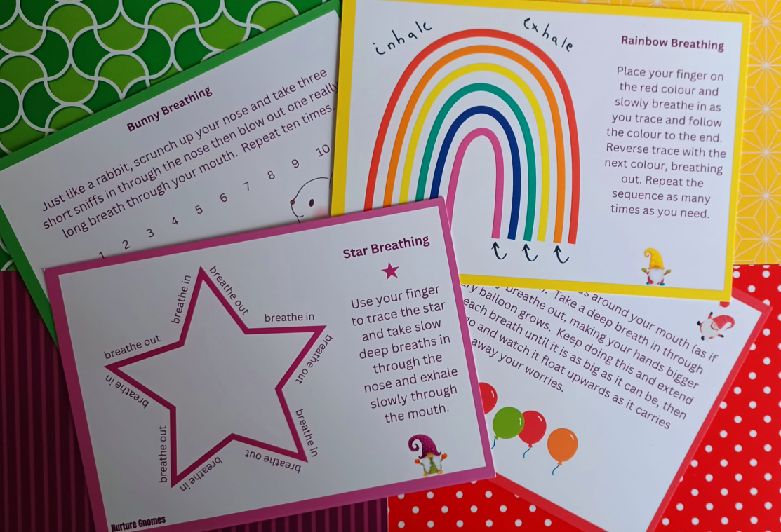 Set of 4 Mindfulness Breathing Cards