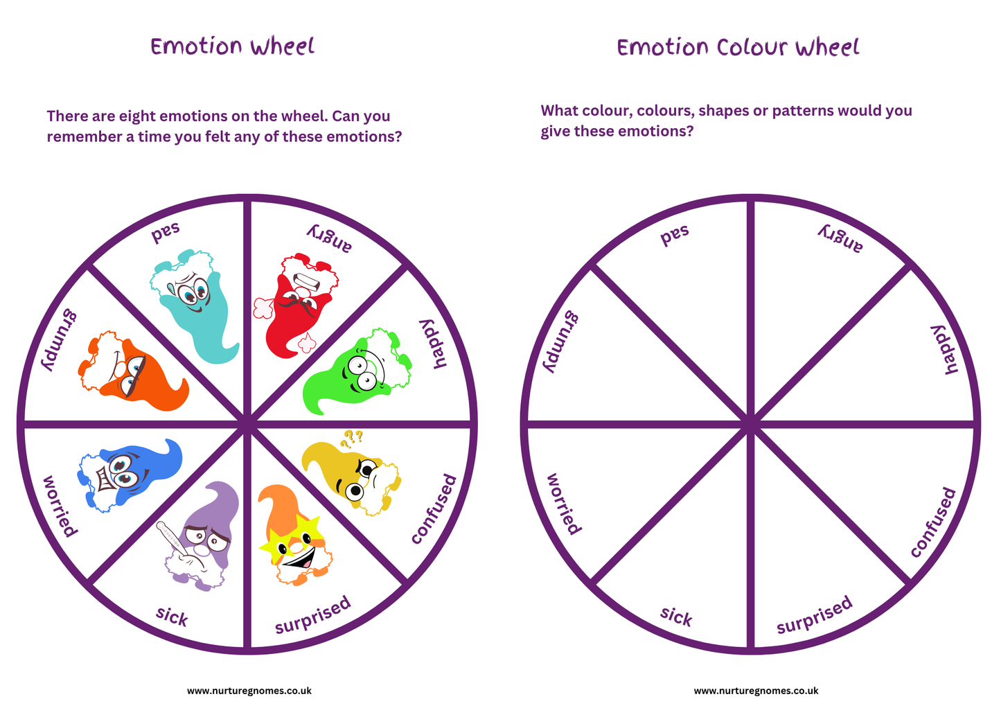 PDF - The Emotion Wheel Worksheets