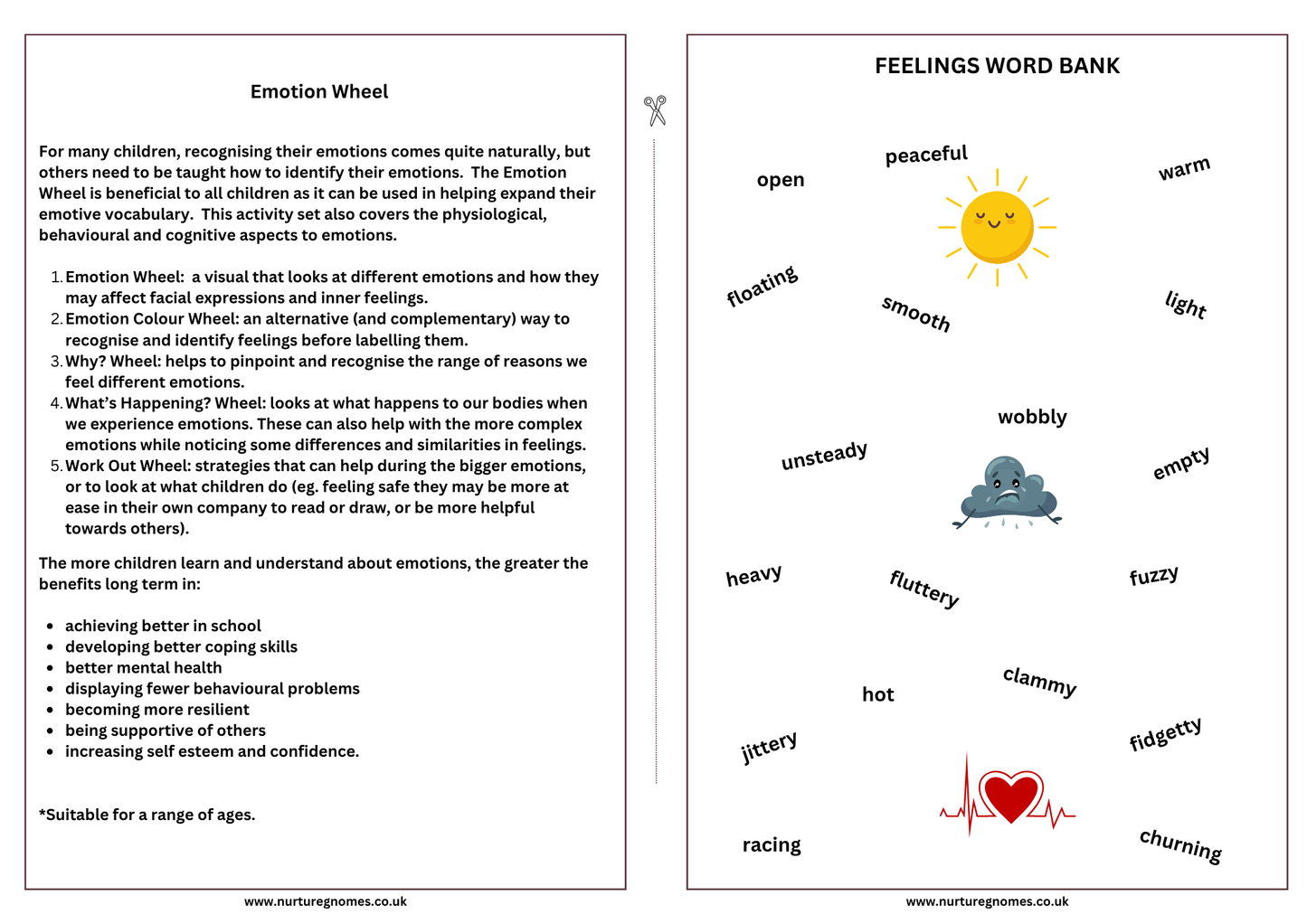 PDF - The Emotion Wheel Worksheets
